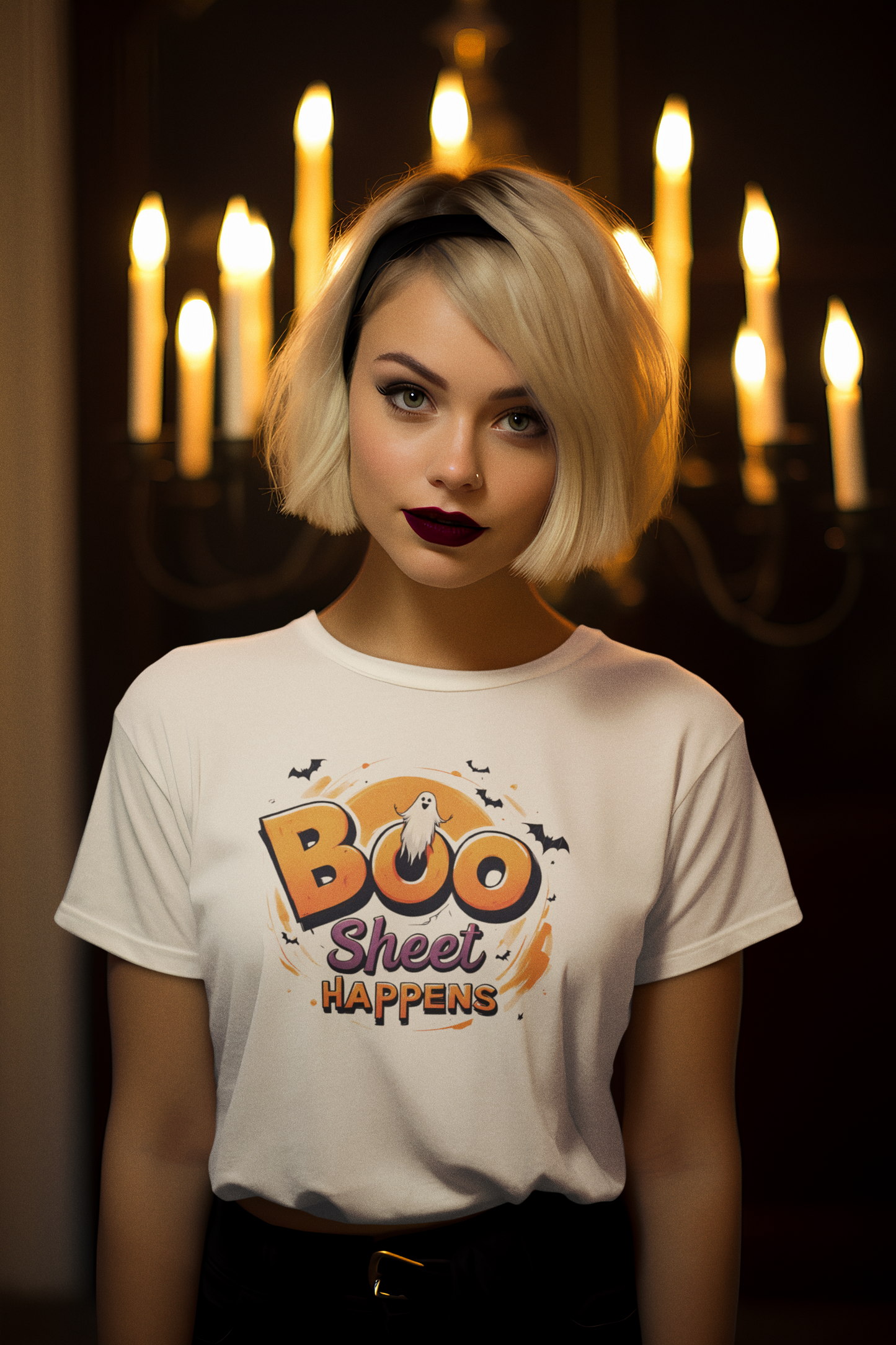 Ghost Graphic Tee – Boo Sheet Happens (Unisex T-Shirt)