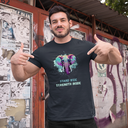 Elephant Graphic Tee – Stand Wide Strength Inside (Unisex T-Shirt)