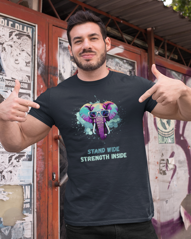 Elephant Graphic Tee – Stand Wide Strength Inside (Unisex T-Shirt)