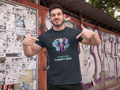Elephant Graphic Tee – Stand Wide Strength Inside (Unisex T-Shirt)