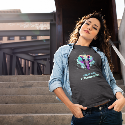 Elephant Graphic Tee – Stand Wide Strength Inside (Unisex T-Shirt)