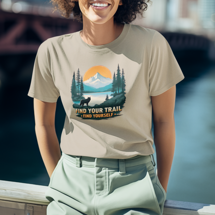 Wolf Graphic Tee –  Find Your Trail Find Yourself (Unisex T-Shirt)