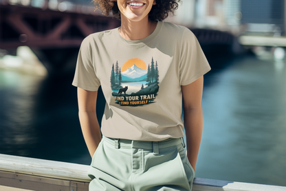 Wolf Graphic Tee –  Find Your Trail Find Yourself (Unisex T-Shirt)