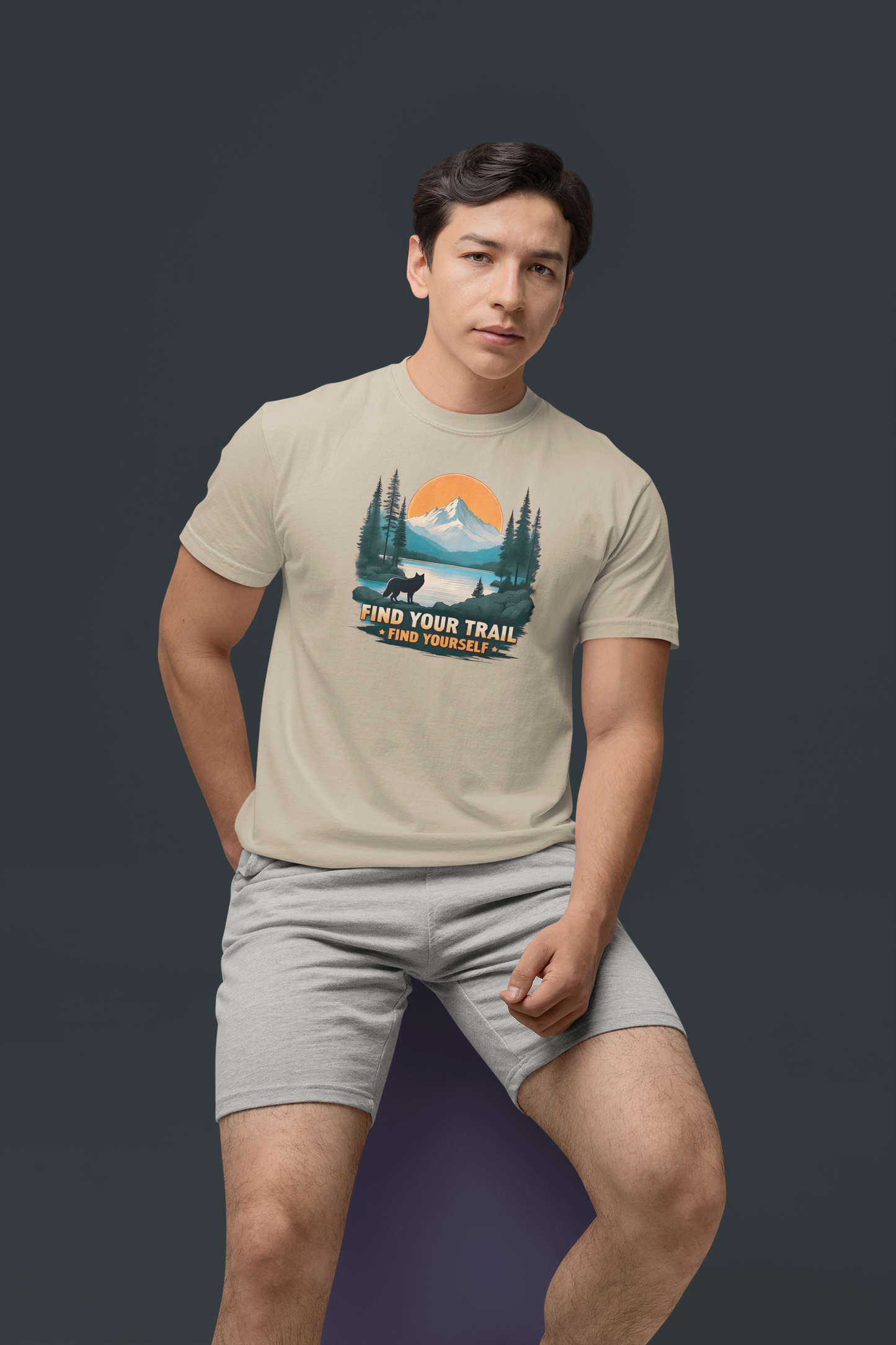 Wolf Graphic Tee –  Find Your Trail Find Yourself (Unisex T-Shirt)