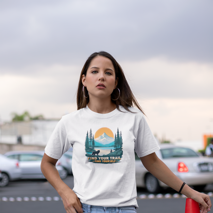 Wolf Graphic Tee –  Find Your Trail Find Yourself (Unisex T-Shirt)