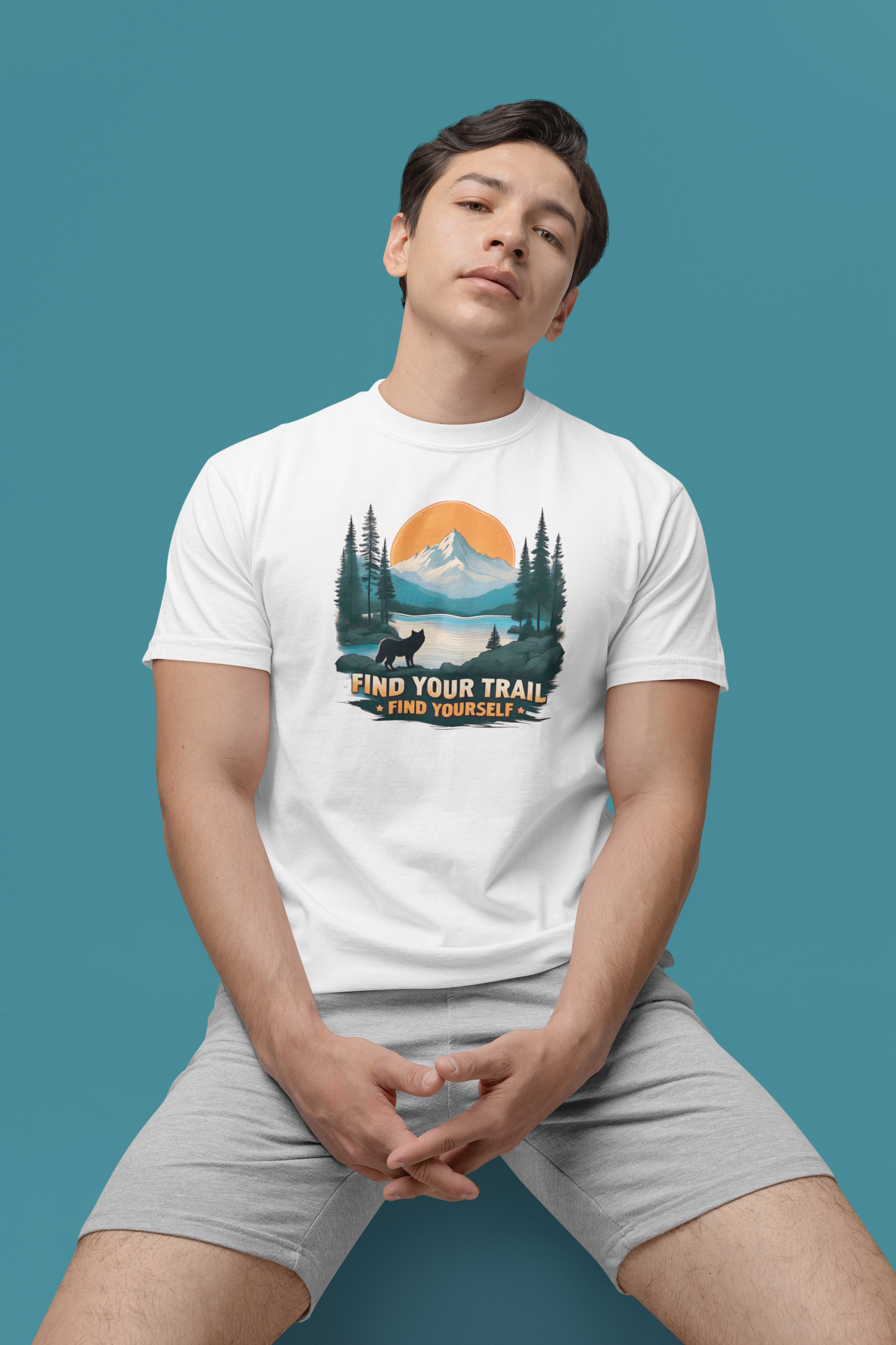 Wolf Graphic Tee –  Find Your Trail Find Yourself (Unisex T-Shirt)
