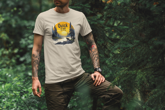 Fox Graphic Tee – Quick as Light Gone from Sight (Unisex T-Shirt)