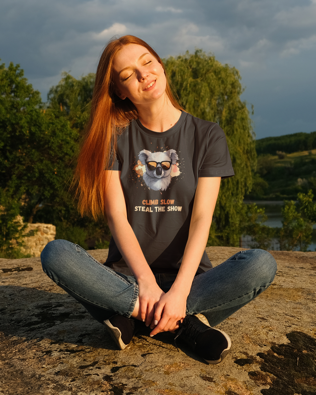 Koala Graphic Tee – Climb Slow Steal the Show (Unisex T-Shirt)