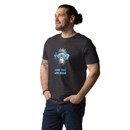 Monkey Graphic Tee – Hang Tight Live Bright  (Unisex T-Shirt)