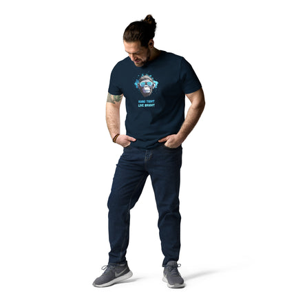 Monkey Graphic Tee – Hang Tight Live Bright  (Unisex T-Shirt)