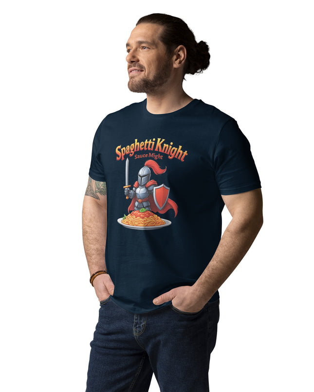 Spaghetti Knight Graphic Tee – Sauce Might (Unisex T-shirt)