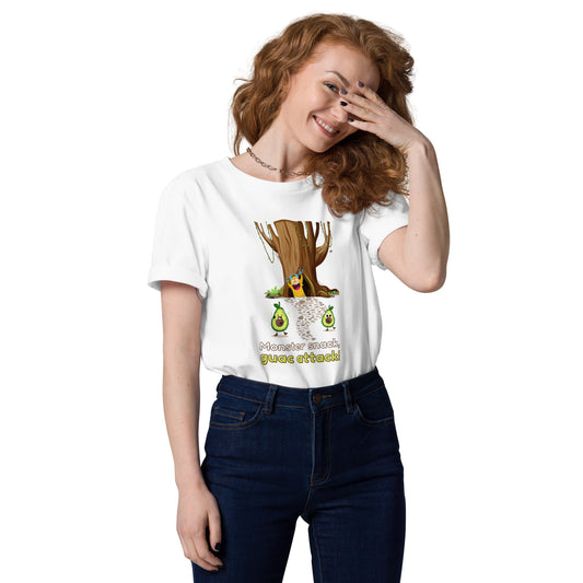 Avocado Graphic Tee – Monster Snack Guac Attack (Unisex T-shirt)