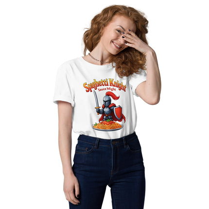 Spaghetti Knight Graphic Tee – Sauce Might (Unisex T-shirt)